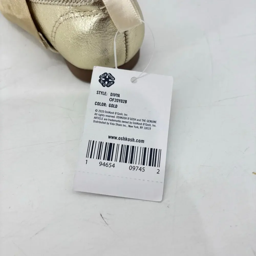 OshKosh B'gosh Size 4 Gold Ballet Flats Girls Baby Kidd Toddler